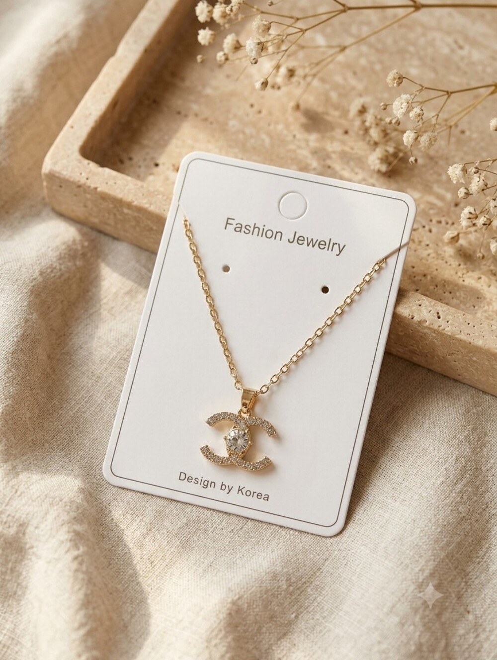 Gold-Tone Crystal Necklace